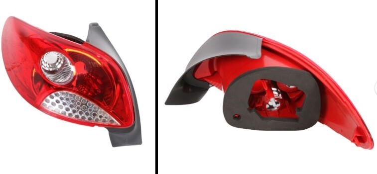 Feu arriere gauche Peugeot 206+ remplacement phare cassé pour contrôle technique