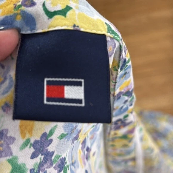 Tommy Hilfiger ALGODÓN FLORAL TELA BELINDA Cortina 72 “X 72” Foto 4 de 4