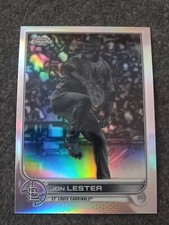 2022 TOPPS CHROME BASEBALL JON LESTER NEGATIVE REFRACTOR BASE#187