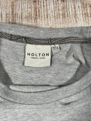 Holton Shirt Adult Large Gray Short Sleeve Banana Leaf Logo - Picture 5 of 12