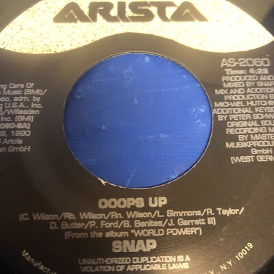 Snap!   Ooops Up -  7'' VINYL 45 RPM