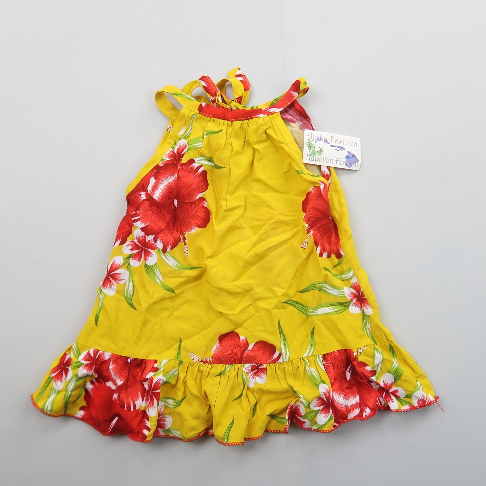 Aloha Fashion Baby Girls Hawaiian Dress Size 12M Yellow Floral Summer Beach  NWT | eBay