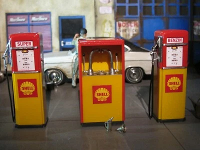 DIORAMAFREAK Zapfsäule Tanksäule Gas Pump Tankstelle Tanke Diorama Deko Modell Zubehör 1/18