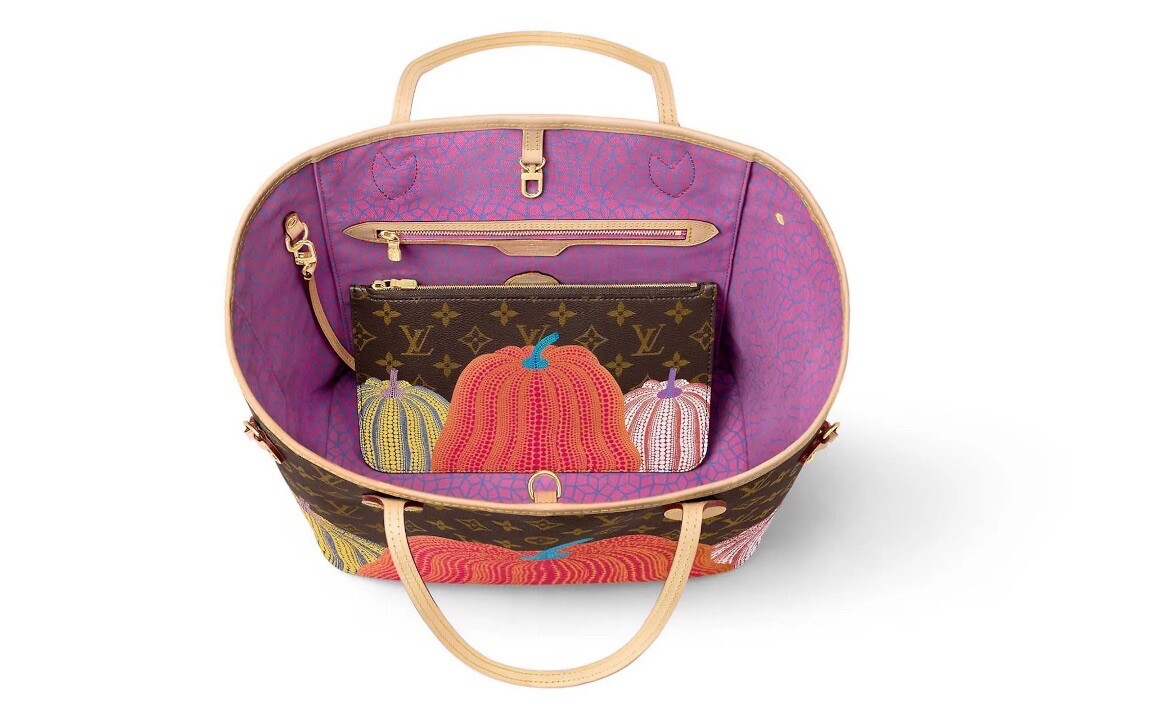 NIB Louis Vuitton LV x YK Neverfull MM Pumpkin Print M46468 NIB Louis Vuitton LV x YK Neverfull MM Pumpkin Print M46468