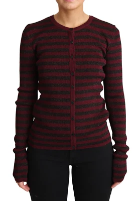 Cardigan pull DOLCE & GABBANA noir rouge rayé viscose IT38/US4/XS PRIX DE VEN... - Photo 1/4