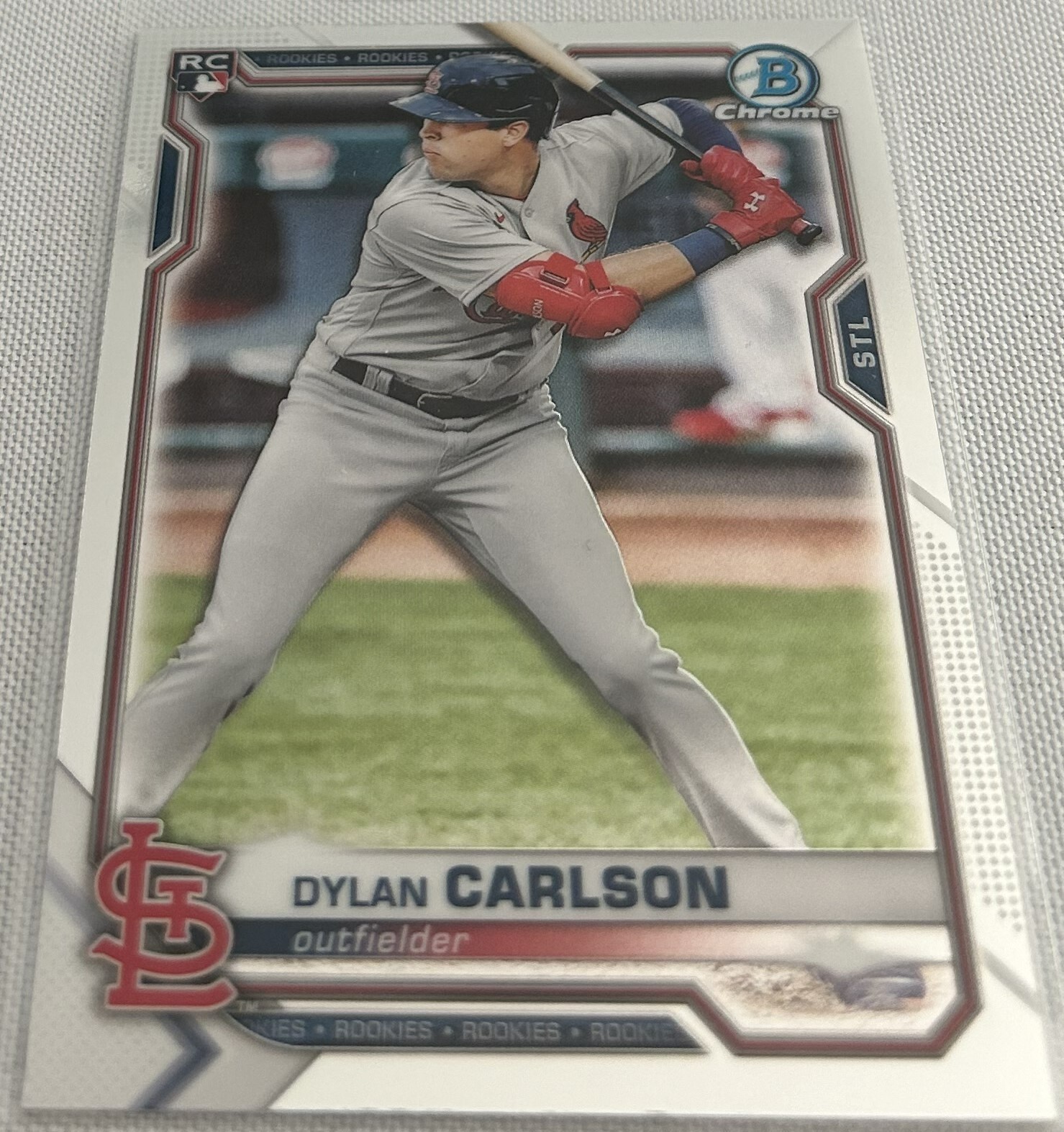 2021 Bowman Chrome Baseball Dylan Carlson St. Louis Cardinals Rookie #45