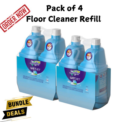 Swiffer WetJet 42 oz Multi-Purpose Floor Cleaner Refill 4-Pack Open Window Scent