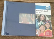 HP Q8784A Expandable Photo Book 25 Pages 5 1/2 x 7 1/2 Indigo/Sky, Cloth Cover