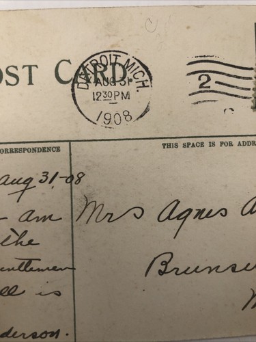 Postal antigua de Central Avenue Belle Isle Detroit Michigan publicada en 1908 - Imagen 8 de 8