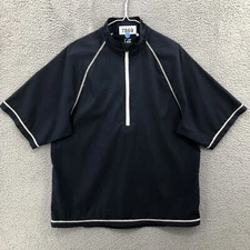 Cutter & Buck 1/4 Zip Windbreaker Short Sleeve Jacket Golf Mens Medium Blue 7869