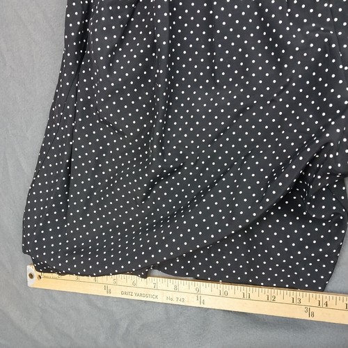 VINTAGE 80s 90s WOMEN'S Black White Polka SHORT SLEEVE ROMPER PETITES - SIZE 12P - Picture 9 of 12