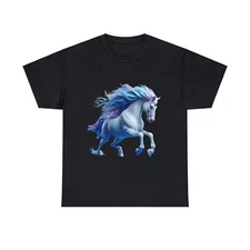 Unisex Adult T-Shirt 3D Hyper Realistic CGI Unicorn with Majestic Elegance