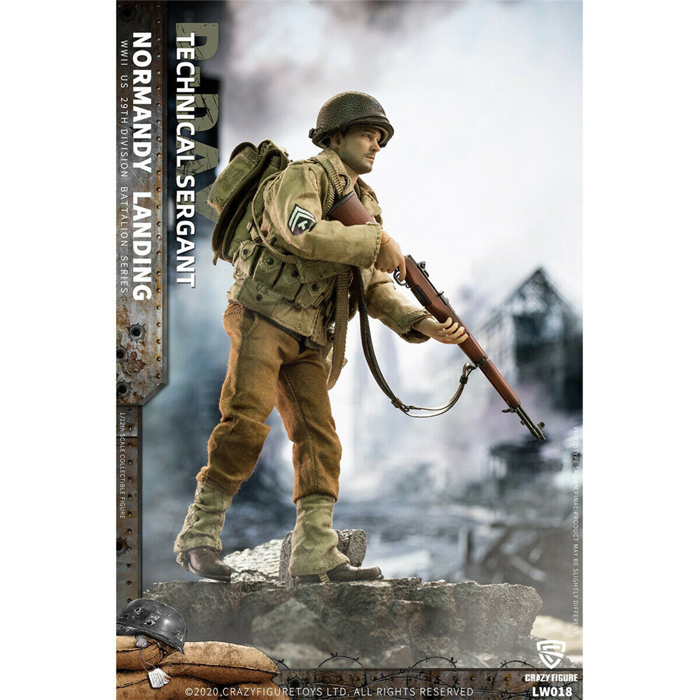 CrazyFigure 1:12 LW018 WWII US Rangers Normandy Landing
