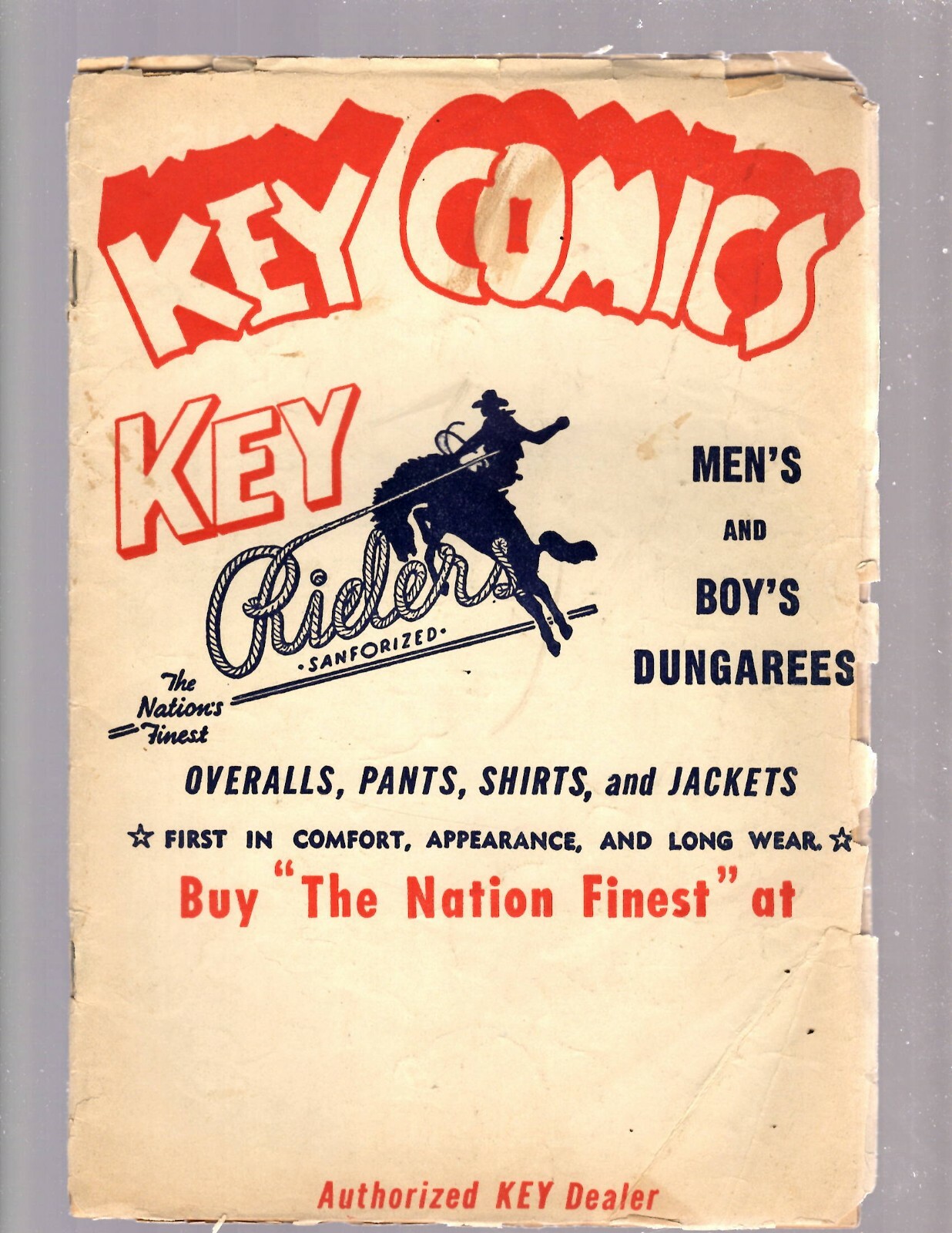 Key Comics Riders Sanforized Dungarees Promo Issue Comic Book Ramar