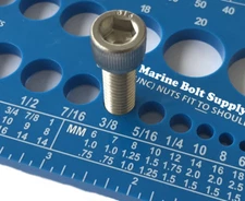 Screw Bolt Nut Thread Measure Gauge Size Checker (Standard & Metric) Color: Blue