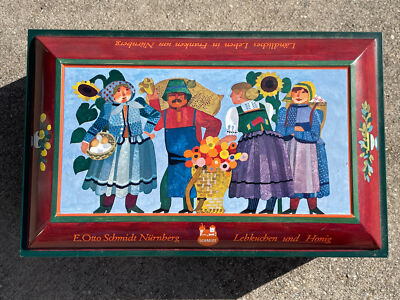 Vintage E Otto Schmidt Nurnberg Tin Box Lebkuchen Und Honig Germany RARE blt7j2