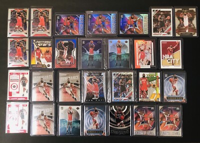 James Harden NBA 28 Card Lot: Inserts, Parallels, Base, Optic, Prizm + More.