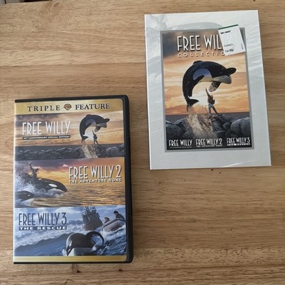 Free Willy 1 /Free Willy 2 /Free Willy 3 (DVD, 2006 2-Disc Set Dual) Trilogy