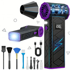 Flashlight Air Duster,180000 RPM Turbo Fan,Electric 4Gear High-Speed Blower Out