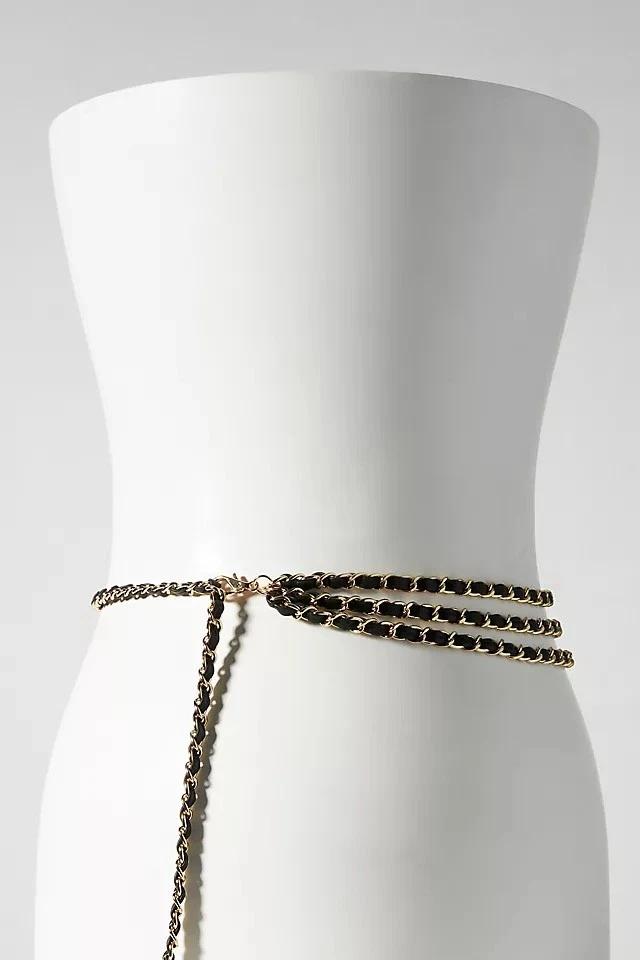 $168 AGOTADO B-Low the Belt Gissel Mini Cinturón Negro con Hebilla Dorada | Pequeño Foto 2 de 4