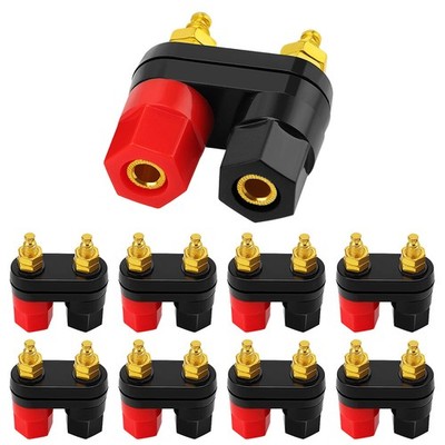 8 Stück Dual Binding Post Terminal, 2Weg Audio Lautsprecher Terminal bananenb...