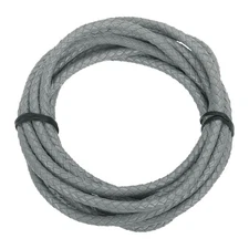 Braided Leather Cord, 5mm 3.3 Yard for Jewelry Making, Light Gray, 3 meters