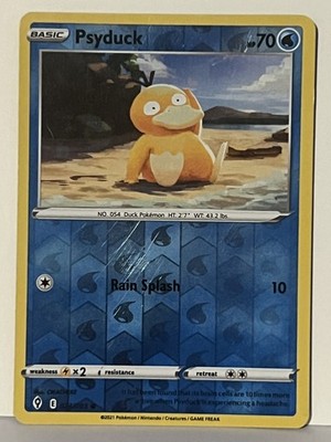Psyduck Reverse Holo 024/203 SWSH07: Evolving Skies NM Pokemon Fast Ship
