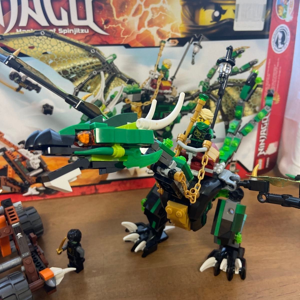LEGO NINJAGO The Green NRG Dragon 70593 In 2016 Used W/Manual