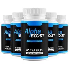 (5 Pack) Alpha Boost , Alpha Testo Booster for Men Boost Stamina & Energy Levels
