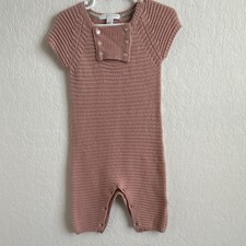 Burberry Pink Knit Short Sleeve Romper One-Pi...