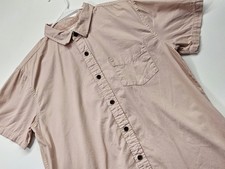 Pacsun Button Up Short Sleeve Dress Shirt Mens Size M Pink Preppy Nostalgic Y2k