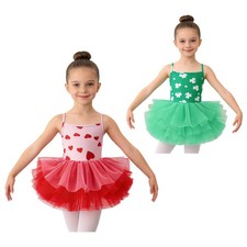 Kids Girls Dancewear Party Dresses Carnival Tulle Dress Competition Dance Rave