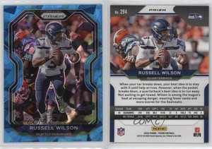2020 Panini Prizm Blue Ice Prizm /99 Russell Wilson #294