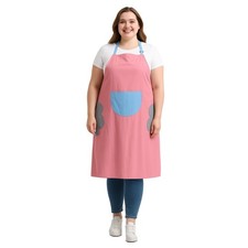 Plus Size Washable Kitchen Apron Pockets Dishwashing Cooking Chef Easy Clean
