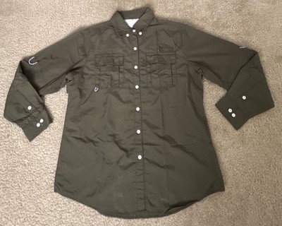Bondage Button Up Open Trails button Up Cargo shirt with roll up sleeves Medium