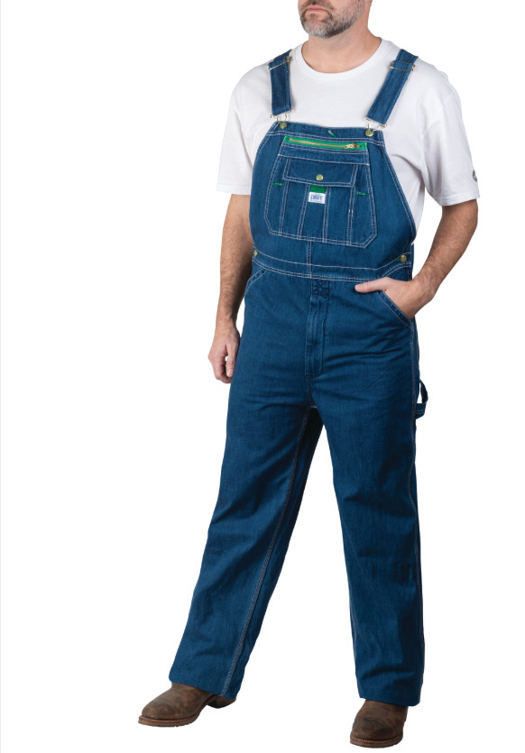 Liberty Men’s Stonewashed Denim Bib Overalls – Durable Workwear Carpenter Style