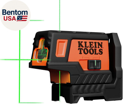 93MCLPG Compact Self-Leveling Laser Level with Plumb Spot, Bright Green Cross Li