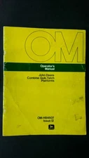 John Deere Operator's Manual for Combine Quik-Tatch Platforms OM-H84607