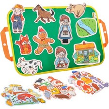 Interactive Felt Storytelling Kit with 4 Classic Characters - Fun for Ages 3 