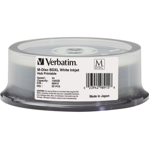 Pack De 5 BD-R Verbatim M-Disc 25GB - Vitesse 4x - Disque Gravure Longue Durée - Boîtier Jewel Case