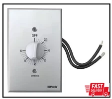 20-Amp 60-Minute In-Wall Spring Wound Countdown Timer Switch Gray Light Control