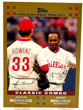 2007 Topps Classic Combos Gold Aaron Rowand / Jimmy Rollins #658 1045/2007