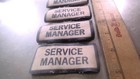 6 SERVICE MANAGER iron-on cloth patch vintage old auto dealer — photo 4