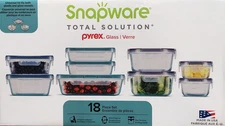 18-Piece Pyrex Glass Food Storage Set (Purple & Blue)
