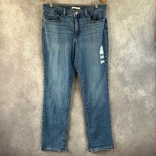 Levis 314 Shaping Straight Jeans Womens 32 Blue Medium Wash Denim 19631-0148