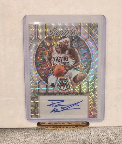 2022-23 Panini Mosaic Scripts Darius Miles Auto Silver #MS-DAR Trail Blazers