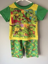 Viacom Teenage Mutant Ninja Turtles Green Yellow Shorts Set T-Shirt  Shorts