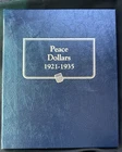 1921-1935 Silver Dollar Liberty Peace Coins Set Album Lot 22/24