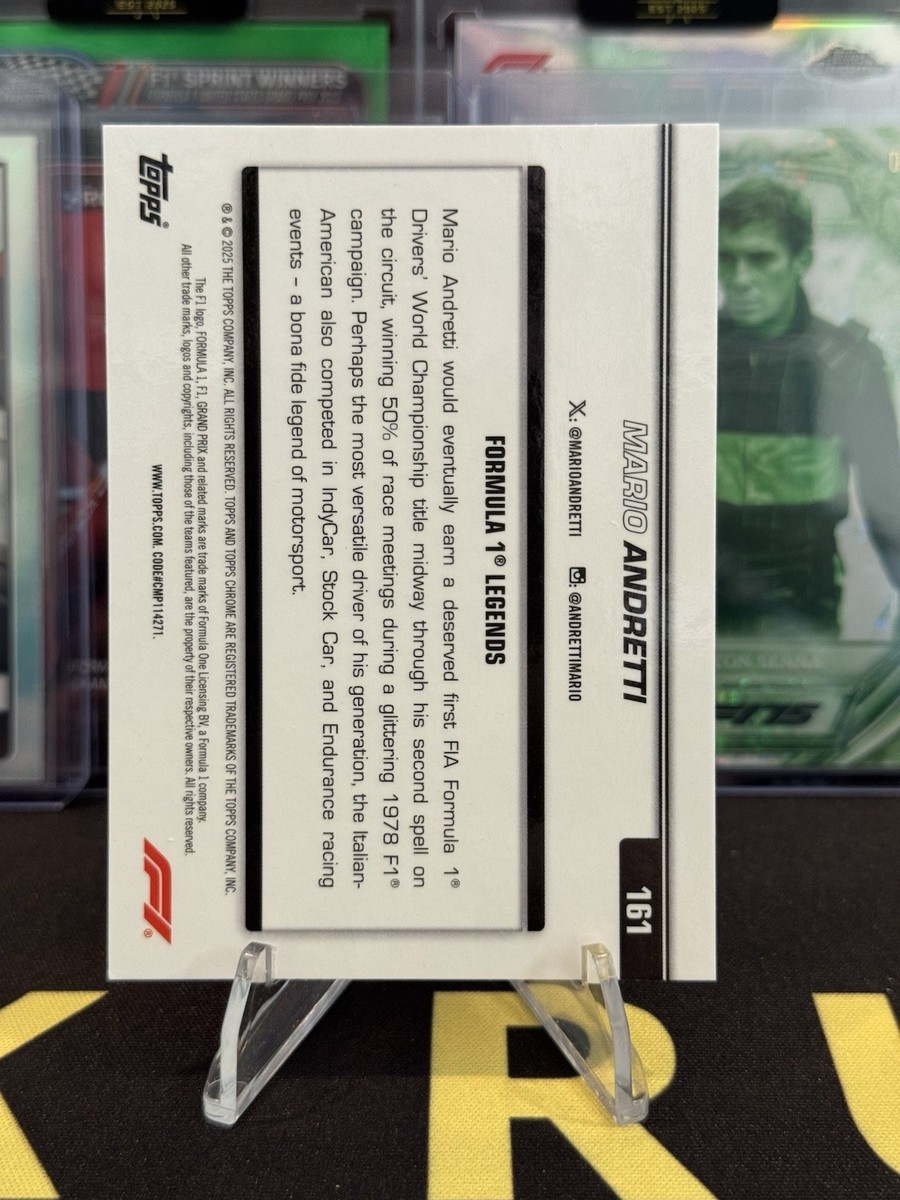 2025 Topps Chrome F1 Mario Andretti Pink Refractor /250 #161