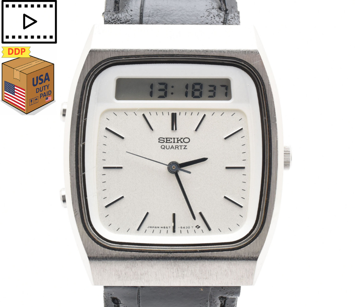  SEIKO Watch JAPAN MINT] Quartz Dual H557-5320 [NEAR Digi Vintage Ana 1984 Rare! - vintagewatches.pk